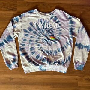 Pink Floyd Spiral Tie-Dye Crewneck Sweater